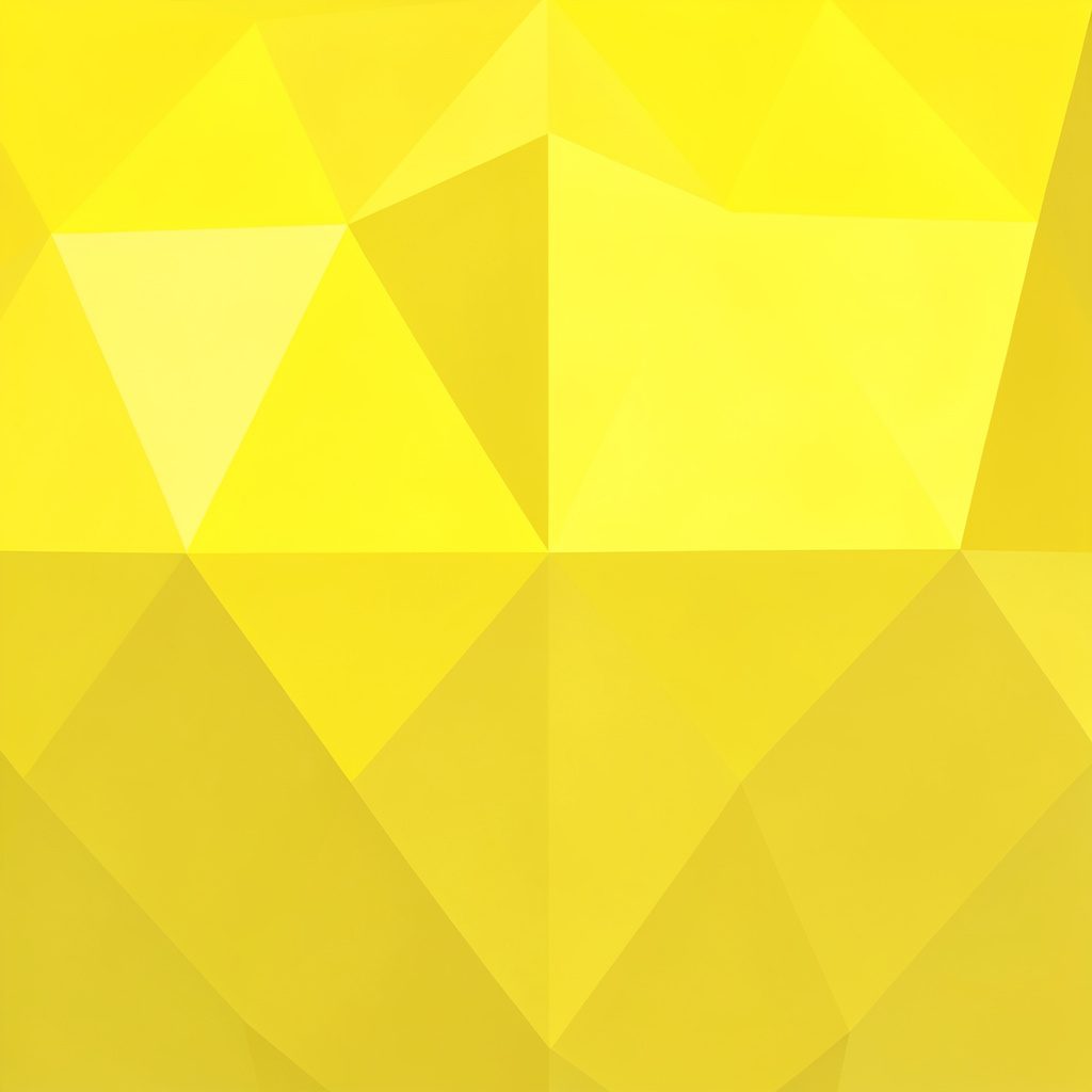 Abstract low-poly faceted book shape in warm amber and deep indigo tones against a dark gradient background